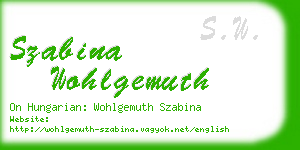 szabina wohlgemuth business card
